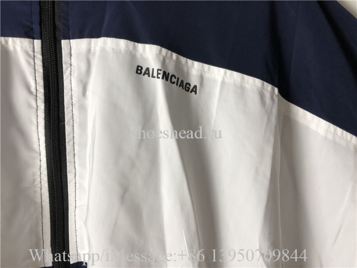 Balenciaga Blue Black Windbreaker Jacket