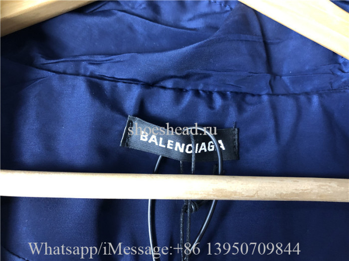 Balenciaga Blue Black Windbreaker Jacket