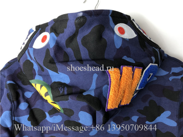 A Bathing Ape Camo Blue Bape Hoodie