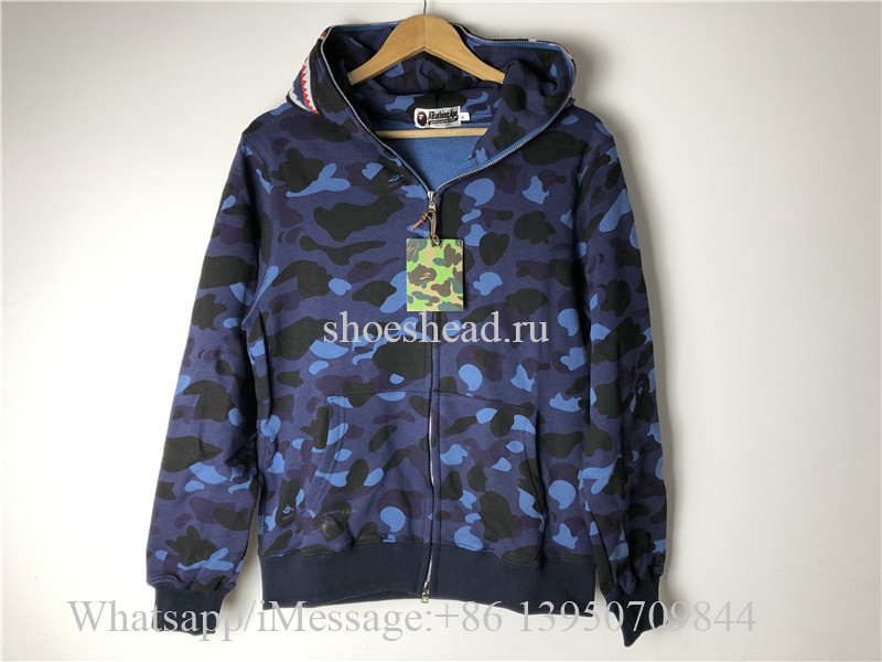 A Bathing Ape Camo Blue Bape Hoodie