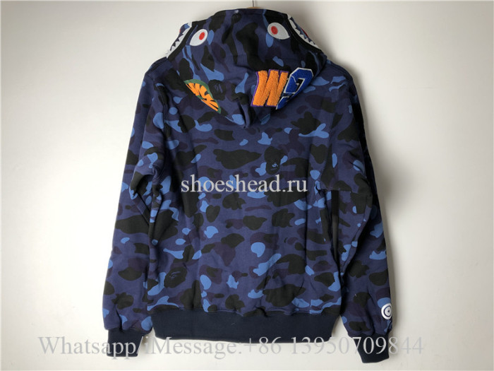 A Bathing Ape Camo Blue Bape Hoodie