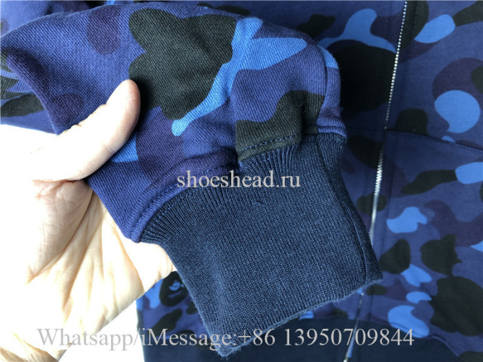 A Bathing Ape Camo Blue Bape Hoodie