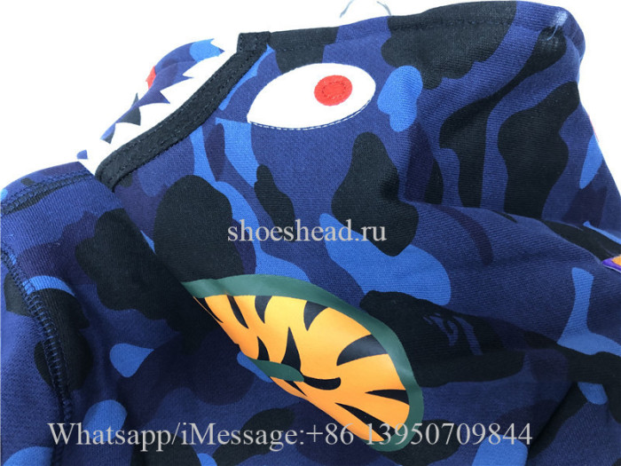 A Bathing Ape Camo Blue Bape Hoodie