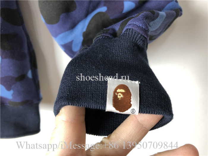 A Bathing Ape Camo Blue Bape Hoodie
