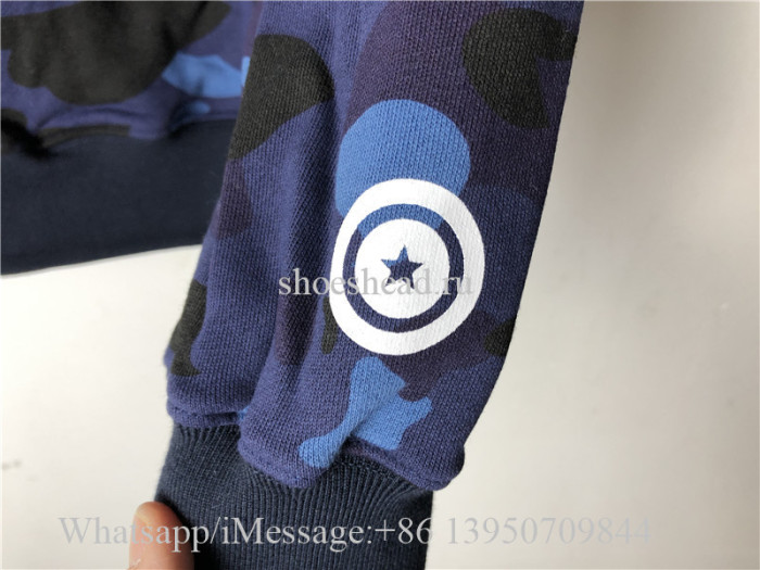 A Bathing Ape Camo Blue Bape Hoodie