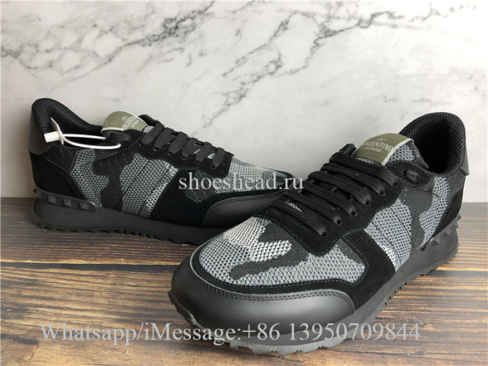 Valentino Garavani Rockrunner Sneakers Black Grey