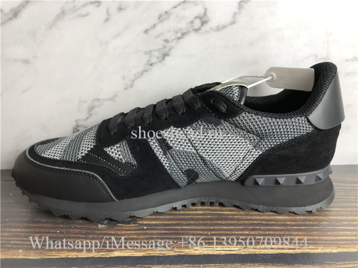 Valentino Garavani Rockrunner Sneakers Black Grey