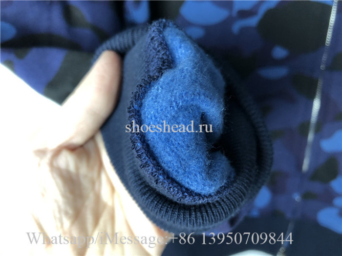 A Bathing Ape Camo Blue Bape Hoodie