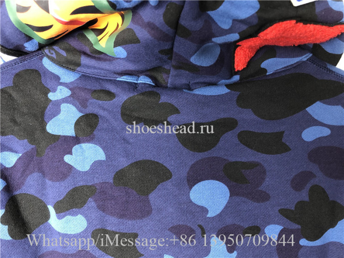 A Bathing Ape Camo Blue Bape Hoodie