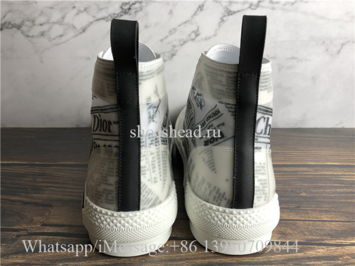 Dior B23 High Top Daniel Asham Newspaper