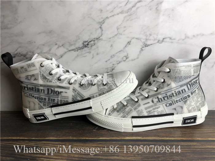 Dior B23 High Top Daniel Asham Newspaper