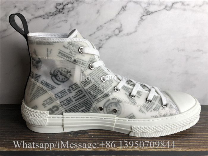 Dior B23 High Top Daniel Asham Newspaper