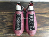 Dolce & Gabbana Sorrento Swarovski Crystal-embellished Sneakers Pink