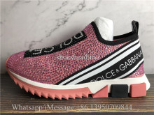 Dolce & Gabbana Sorrento Swarovski Crystal-embellished Sneakers Pink