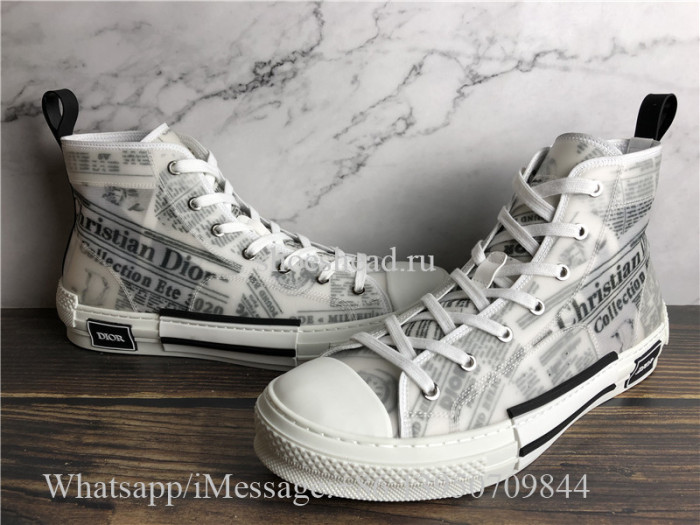 Dior B23 High Top Daniel Asham Newspaper