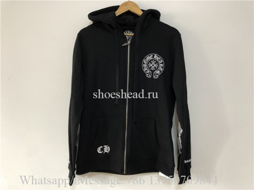 Chrome Hearts Hoodie Zip Flerknee Unisex Black Hoodie