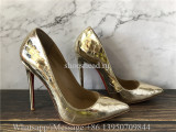 Christian Louboutin Golden High Pumps Sandals