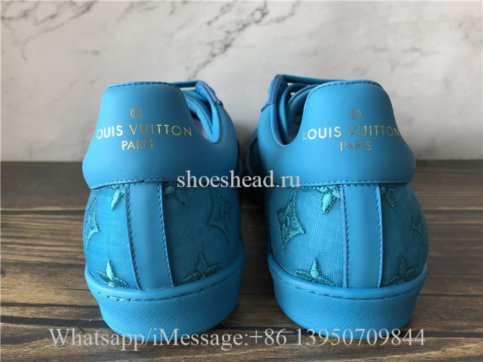 Super Quality Louis Vuitton Luxembourg Sneaker Turquoise Blue