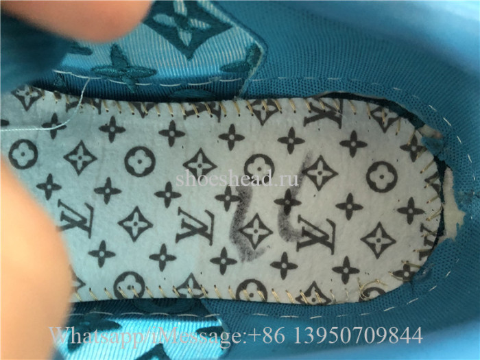 Super Quality Louis Vuitton Luxembourg Sneaker Turquoise Blue