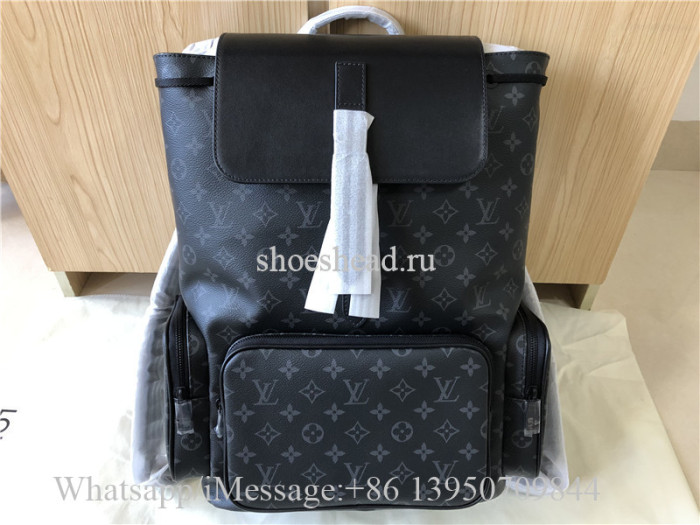Original Louis Vuitton Classic Monogram Eclipse Canvas Trio Backpack M45538