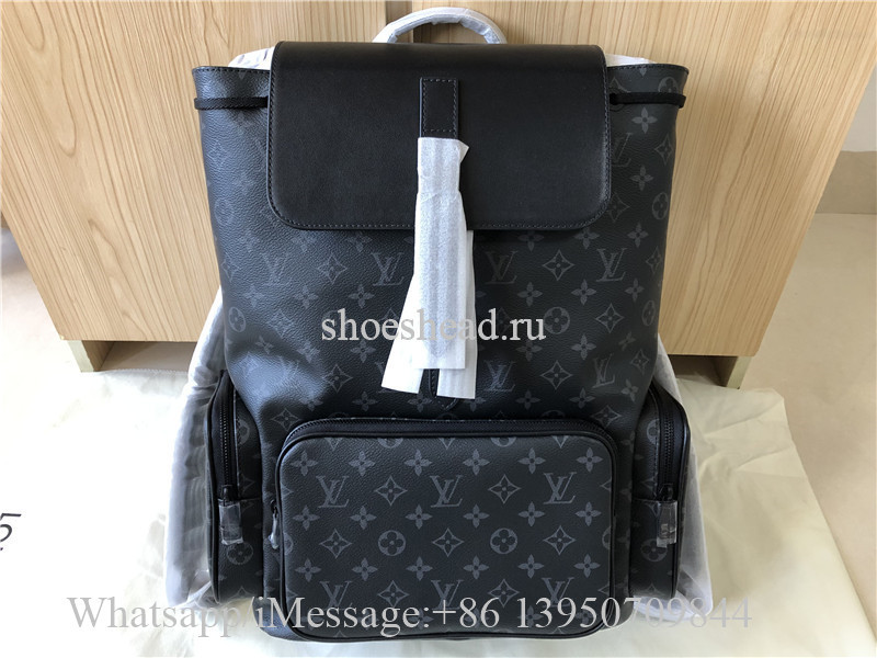 Original Louis Vuitton Classic Monogram Eclipse Canvas Trio Backpack M45538