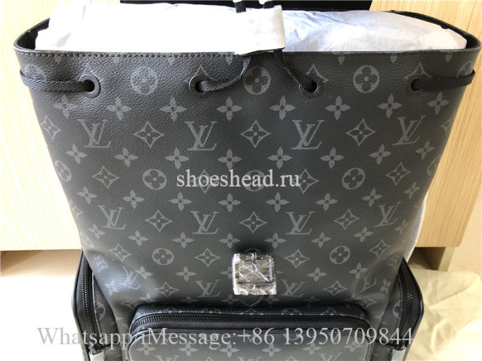 Original Louis Vuitton Classic Monogram Eclipse Canvas Trio Backpack M45538