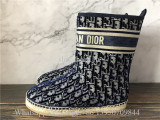 Christian Dior Ankle Knee Navy Blue Boot