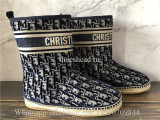 Christian Dior Ankle Knee Navy Blue Boot