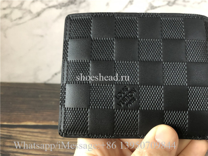 Original Louis Vuitton Black Damier Infini Leather Multiple Wallet M63124