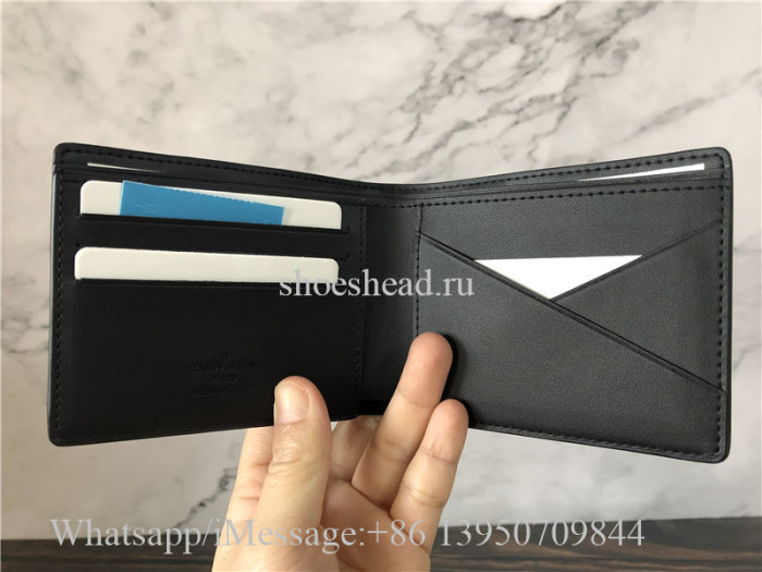 Original Louis Vuitton Black Damier Infini Leather Multiple Wallet M63124