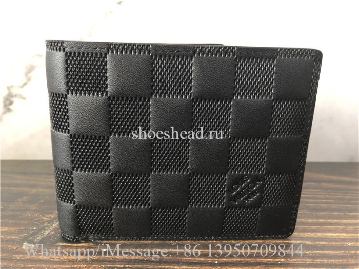 Original Louis Vuitton Black Damier Infini Leather Multiple Wallet M63124
