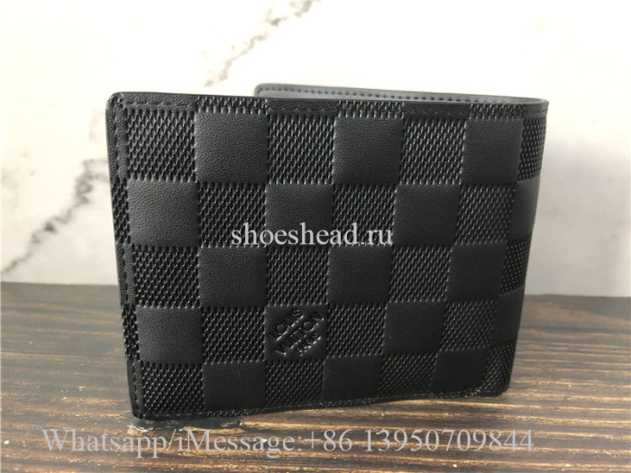 Original Louis Vuitton Black Damier Infini Leather Multiple Wallet M63124