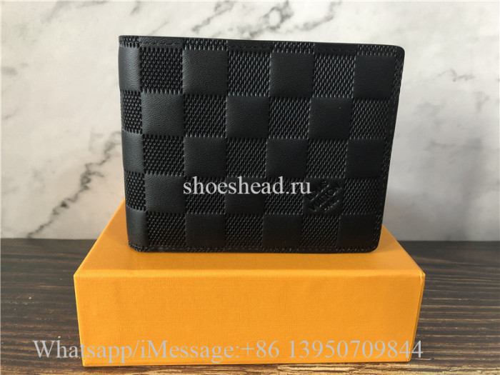 Original Louis Vuitton Black Damier Infini Leather Multiple Wallet M63124