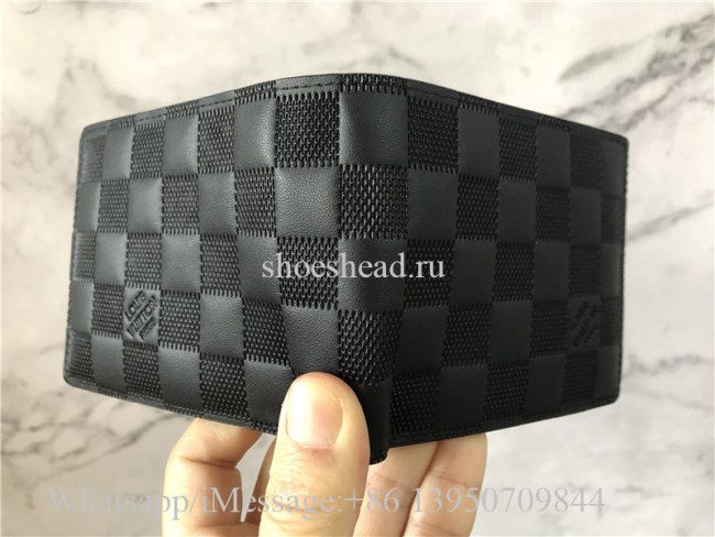 Original Louis Vuitton Black Damier Infini Leather Multiple Wallet M63124