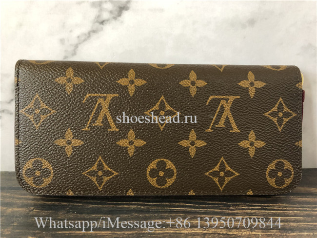 Original Louis Vuitton Monogram Fuchisa Clemence Wallet M60742