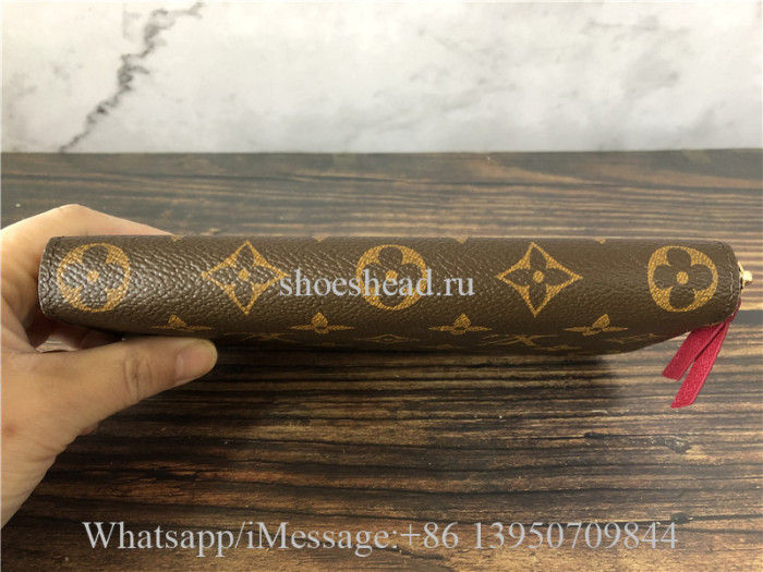 Original Louis Vuitton Monogram Fuchisa Clemence Wallet M60742