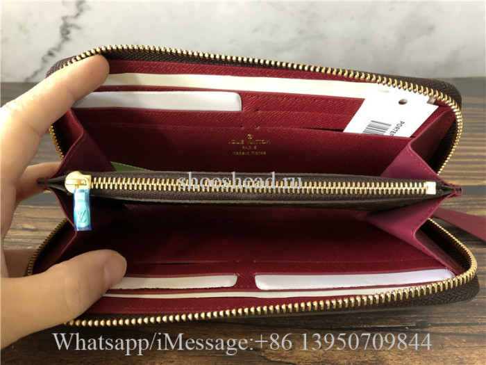 Original Louis Vuitton Monogram Fuchisa Clemence Wallet M60742