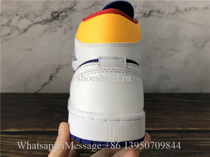 Air Jordan 1 Mid Blue Yellow White