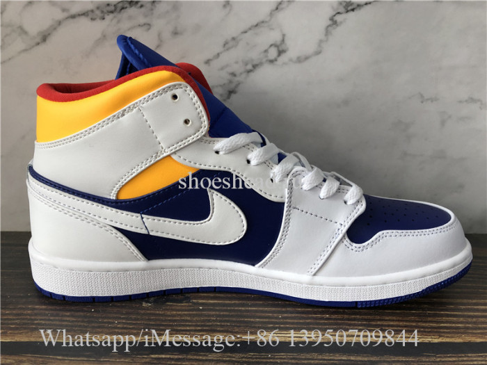 Air Jordan 1 Mid Blue Yellow White