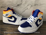 Air Jordan 1 Mid Blue Yellow White