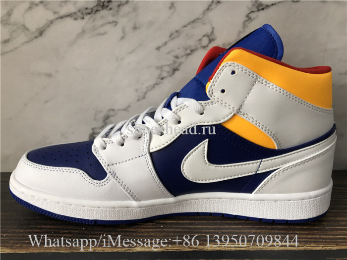 Air Jordan 1 Mid Blue Yellow White