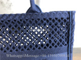 Original Dior Book Tote Black Mesh Embroidery Bag