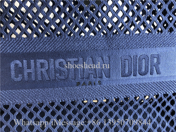 Original Dior Book Tote Black Mesh Embroidery Bag