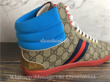 Gucci Beige GG Supreme High Top Sneaker