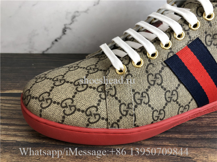 Gucci Beige GG Supreme High Top Sneaker