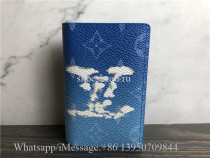 Original Louis Vuitton Monogram Pocket Organizer Wallet Blue Cloud M60502