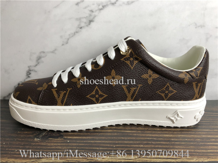 Super Quality Louis Vuitton Time Out Sneaker Brown White