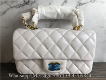 Original Chanel White Quilted Caviar Classic Double Flap Bag Gold Hardware