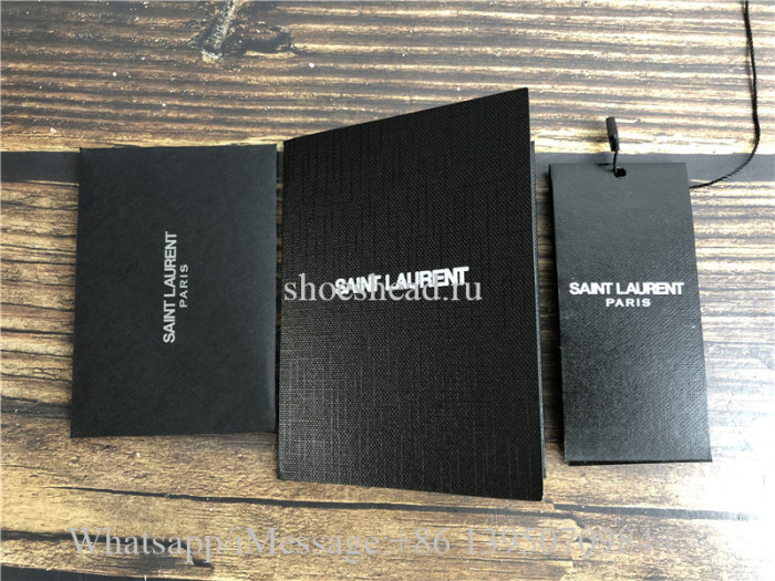 Original Saint Laurent Kate YSL Monogram Croc-Embossed Leather Chain Wallet Bag