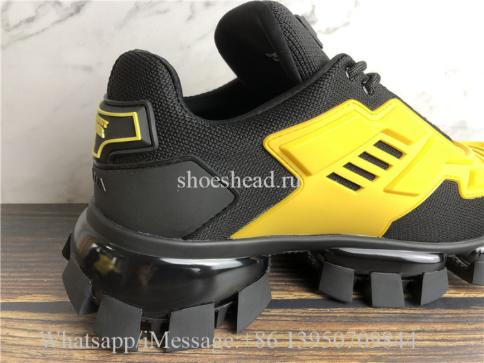 Prada Cloudbust Thunder Low Top Sneakers Black Yellow